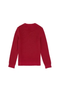 US Polo Assn. Girls' Koyu Raspberry Crew Neck Basic Sweater - Image 4