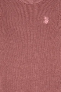 US Polo Assn. Girls' Orchid Crew Neck Basic Sweater - Image 5