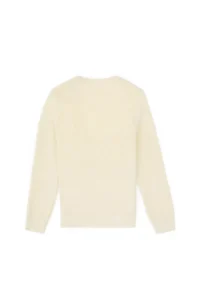 US Polo Assn. Girls' Cream Crew Neck Basic Sweater - Image 5