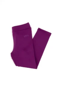 US Polo Assn. Girls' Violet Scuba Material Fleece Leggings - Image 3