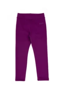 US Polo Assn. Girls' Violet Scuba Material Fleece Leggings - Image 4