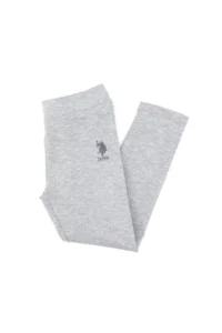 US Polo Assn. Girls' Light Gray Melanj Leggings - Image 4