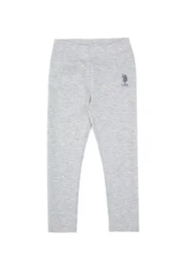 US Polo Assn. Girls' Light Gray Melanj Leggings - Image 5