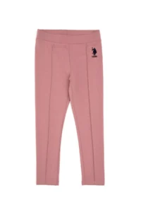 US Polo Assn. Girls' Orchid ribbed interlock Leggings - Image 4
