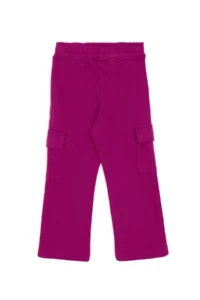 US Polo Assn. Girls' Fuchsia Pocket Detailed Shiny Printed Sweatpants - Image 5