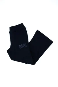 US Polo Assn. Girls' Navy Blue Pocket Detailed Shiny Printed Sweatpants - Image 3