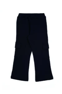 US Polo Assn. Girls' Navy Blue Pocket Detailed Shiny Printed Sweatpants - Image 5