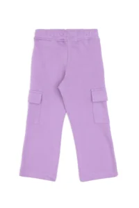 US Polo Assn. Girls' Lilac Pocket Detailed Shiny Printed Sweatpants - Image 5