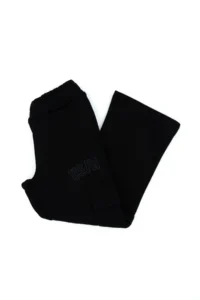 US Polo Assn. Girls' Black Pocket Detailed Shiny Printed Sweatpants - Image 3