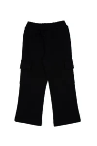 US Polo Assn. Girls' Black Pocket Detailed Shiny Printed Sweatpants - Image 5
