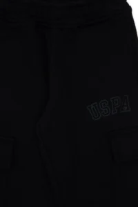 US Polo Assn. Girls' Black Pocket Detailed Shiny Printed Sweatpants - Image 6