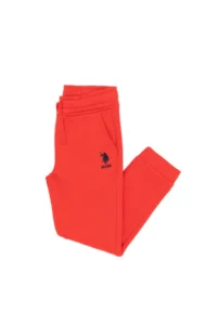 US Polo Assn. Girls' Red Fleece Jogger Sweatpants - Image 4