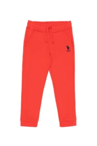 US Polo Assn. Girls' Red Fleece Jogger Sweatpants - Image 5