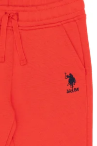 US Polo Assn. Girls' Red Fleece Jogger Sweatpants - Image 7