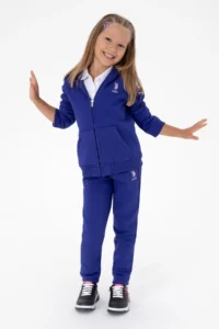 US Polo Assn. Girls' Purple Fleece Jogger Sweatpants