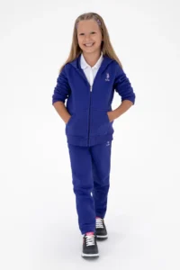 US Polo Assn. Girls' Purple Fleece Jogger Sweatpants - Image 2