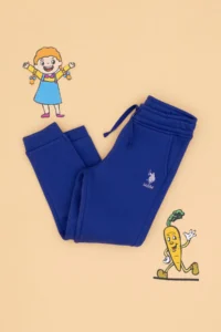 US Polo Assn. Girls' Purple Fleece Jogger Sweatpants - Image 3