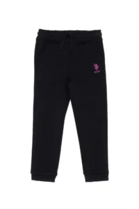 US Polo Assn. Girls' Black Fleece Jogger Sweatpants - Image 7