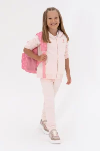 US Polo Assn. Girls' Light Pink Fleece Jogger Sweatpants