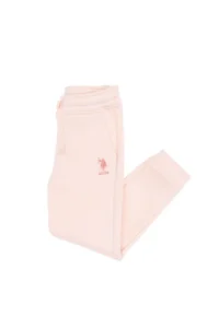 US Polo Assn. Girls' Light Pink Fleece Jogger Sweatpants - Image 4