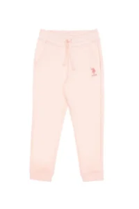 US Polo Assn. Girls' Light Pink Fleece Jogger Sweatpants - Image 5