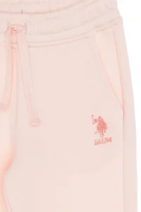 US Polo Assn. Girls' Light Pink Fleece Jogger Sweatpants - Image 7
