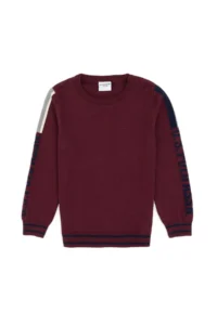 US Polo Assn. Boys' Burgundy Crew Neck Sweater