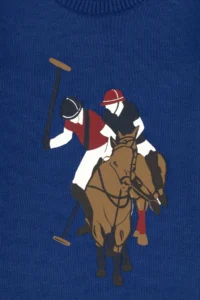 US Polo Assn. Boys' Indigo Crew Neck Sweater - Image 3