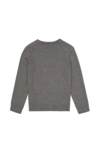 US Polo Assn. Boys' Gray Melanj Crew Neck Sweater - Image 2