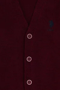US Polo Assn. Boys' Burgundy Knitwear Cardigan - Image 4