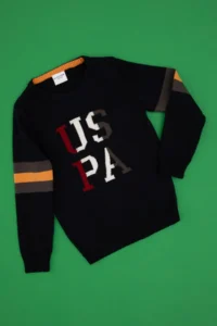 US Polo Assn. Boys' Navy Blue Crew Neck Sweater