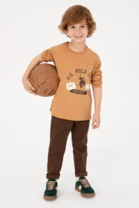 US Polo Assn. Boys' Brown Kanvas Pants - Image 2