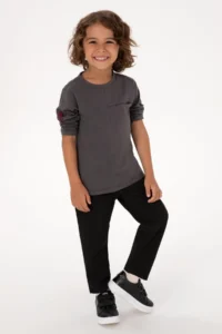 US Polo Assn. Boys' Black Kanvas Pants