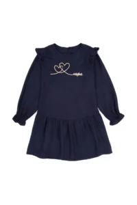 US Polo Assn. Girls' Navy Blue Weaving Dress - Image 3