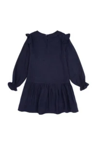US Polo Assn. Girls' Navy Blue Weaving Dress - Image 4