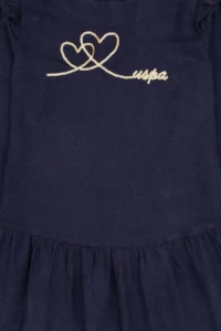 US Polo Assn. Girls' Navy Blue Weaving Dress - Image 5