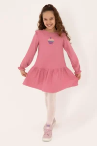 US Polo Assn. Girls' Pink Weaving Dress