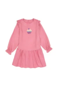 US Polo Assn. Girls' Pink Weaving Dress - Image 3