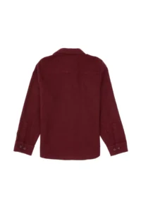 US Polo Assn. Girls' Burgundy Long Sleeve Basic Shirt - Image 4