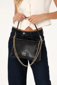 US Polo Assn. Women Black Zincir Sleeveless Kroko Tote Bag - Image 2