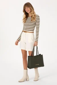 US Polo Assn. Women Khaki Tote Bag