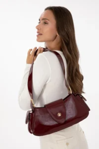 US Polo Assn. Women Burgundy Rugan Tote Bag - Image 2