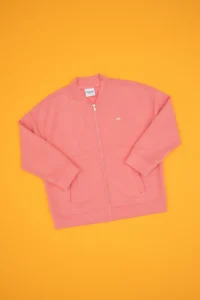US Polo Assn. Girls' Neon Pink Zippered Knitting Cardigan - Image 3