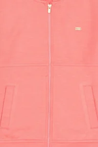 US Polo Assn. Girls' Neon Pink Zippered Knitting Cardigan - Image 6
