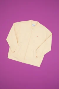 US Polo Assn. Girls' Ecru Zippered Knitting Cardigan - Image 3