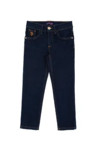 US Polo Assn. Girls' Dark Blue slim Fit Jeans Pants - Image 4