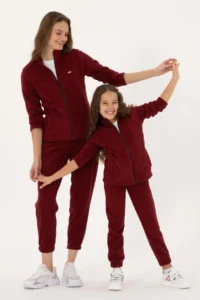 US Polo Assn. Girls' Burgundy Zippered Fleece Sweatshirt