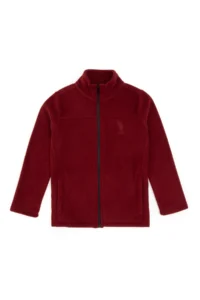 US Polo Assn. Girls' Burgundy Zippered Fleece Sweatshirt - Image 5