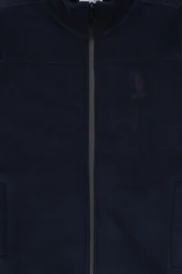 US Polo Assn. Girls' Light Navy Zippered Fleece Sweatshirt - Image 5