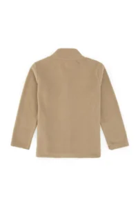 US Polo Assn. Girls' Light Khaki Zippered Polor Sweatshirt - Image 4
